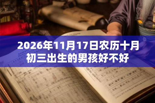 2026年11月17日农历十月初三出生的男孩好不好