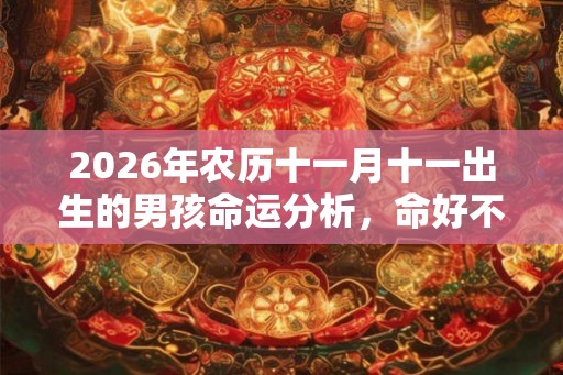 2026年农历十一月十一出生的男孩命运分析，命好不好？