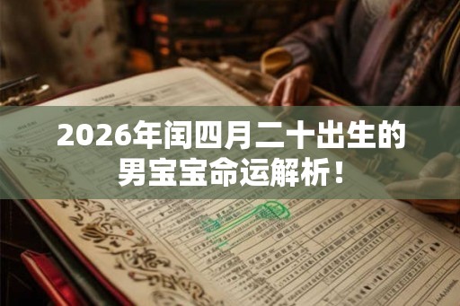 2026年闰四月二十出生的男宝宝命运解析！