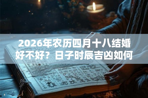 2026年农历四月十八结婚好不好？日子时辰吉凶如何？
