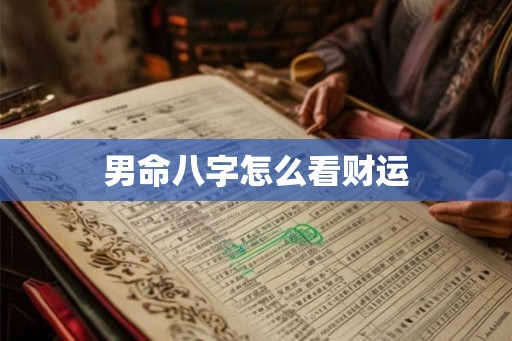 男命八字怎么看财运