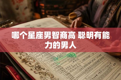 哪个星座男智商高 聪明有能力的男人