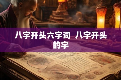 八字开头六字词  八字开头的字