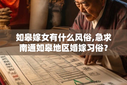 如皋嫁女有什么风俗,急求南通如皋地区婚嫁习俗？