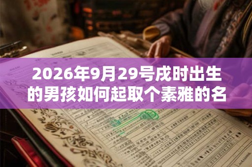 2026年9月29号戌时出生的男孩如何起取个素雅的名字，五行属什么