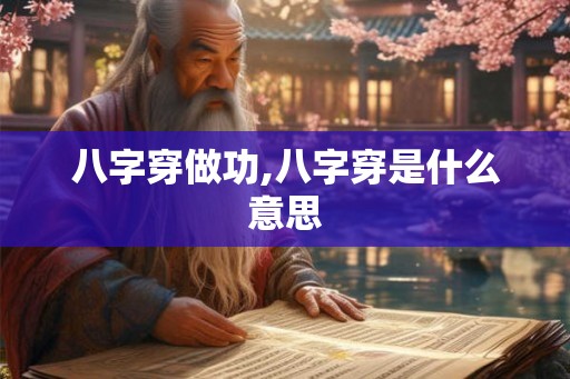 八字穿做功,八字穿是什么意思