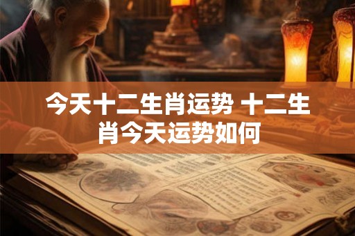 今天十二生肖运势 十二生肖今天运势如何