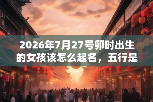 2026年7月27号卯时出生的女孩该怎么起名，五行是什么？