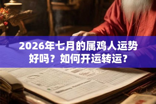 2026年七月的属鸡人运势好吗?如何开运转运? 2026年七月的属鸡人运势好吗?如何开运转运?