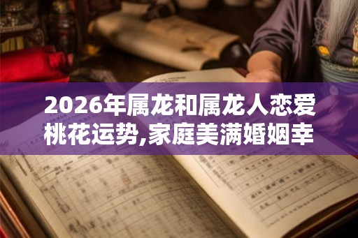 2026年属龙和属龙人恋爱桃花运势,家庭美满婚姻幸福