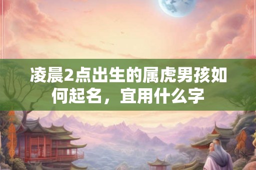 凌晨2点出生的属虎男孩如何起名,宜用什么字 凌晨2点出生的属虎男孩如何起名,宜用什么字