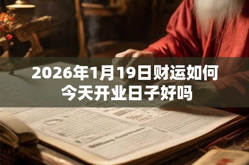 2026年1月19日财运如何 今天开业日子好吗