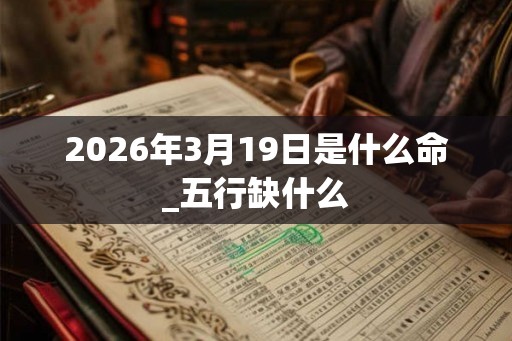 2026年3月19日是什么命_五行缺什么