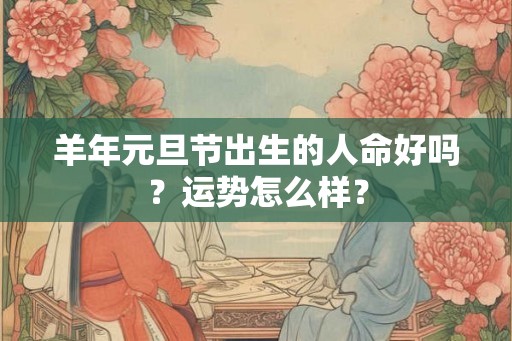 羊年元旦节出生的人命好吗？运势怎么样？