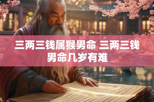 三两三钱属猴男命 三两三钱男命几岁有难
