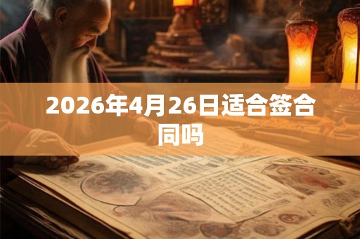 2026年4月26日适合签合同吗