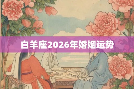 白羊座2026年婚姻运势