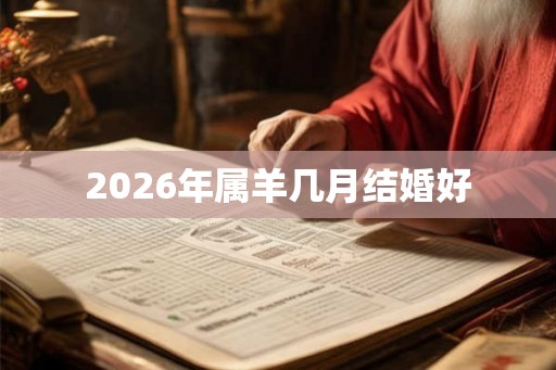 2026年属羊几月结婚好 2026年属羊几月结婚好