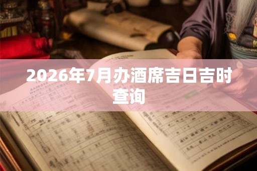 2026年7月办酒席吉日吉时查询