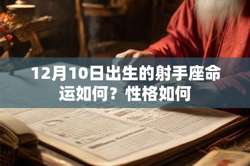 12月10日出生的射手座命运如何?性格如何 12月10日出生的射手座命运如何?性格如何
