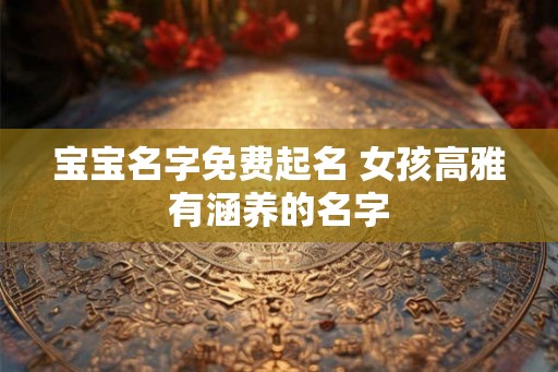 宝宝名字免费起名 女孩高雅有涵养的名字 宝宝名字免费起名 女孩高雅有涵养的名字
