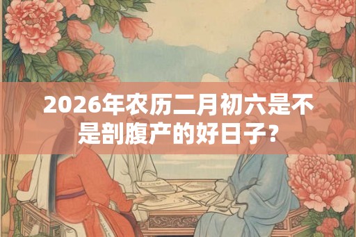 2026年农历二月初六是不是剖腹产的好日子？