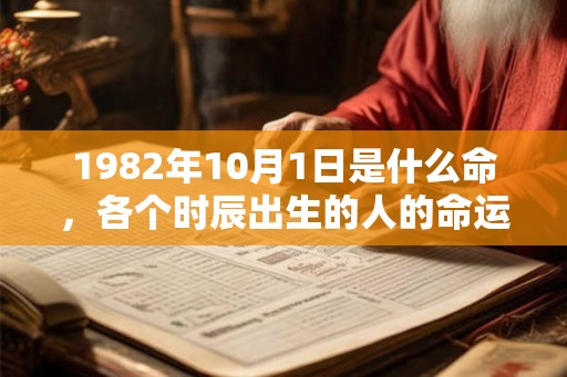 1982年10月1日是什么命，各个时辰出生的人的命运