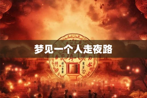 梦见一个人走夜路
