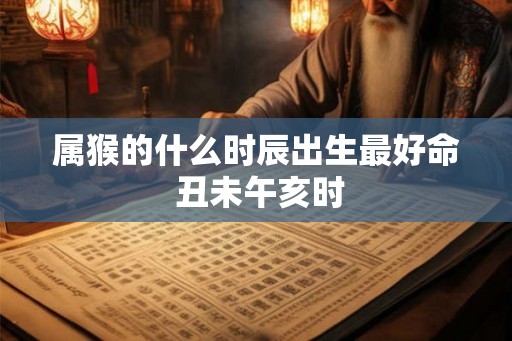 属猴的什么时辰出生最好命 丑未午亥时