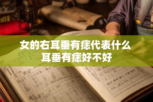 女的右耳垂有痣代表什么 耳垂有痣好不好