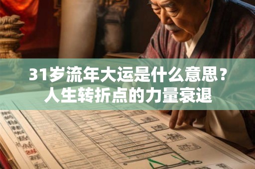 31岁流年大运是什么意思？人生转折点的力量衰退