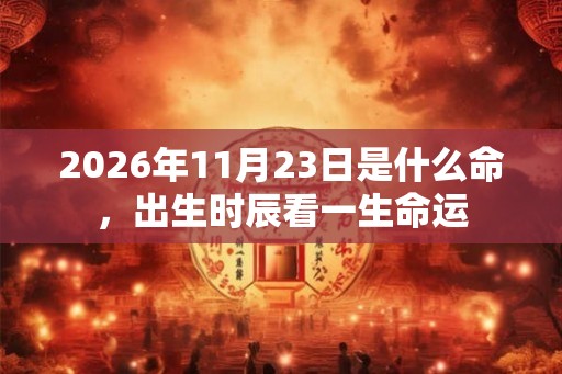 2026年11月23日是什么命，出生时辰看一生命运