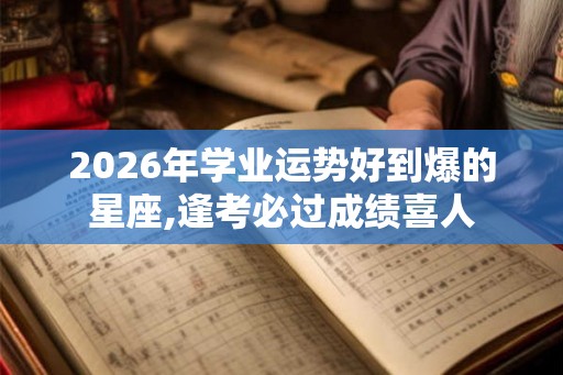 2026年学业运势好到爆的星座,逢考必过成绩喜人 2026年学业运势好到爆的星座,逢考必过成绩喜人