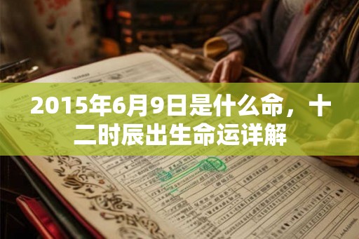 2015年6月9日是什么命，十二时辰出生命运详解