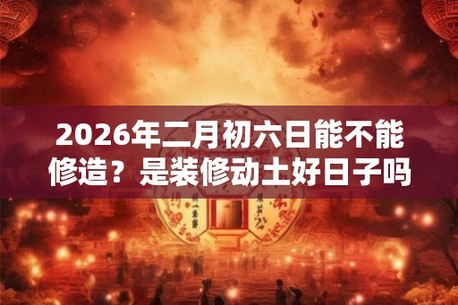 2026年二月初六日能不能修造？是装修动土好日子吗？