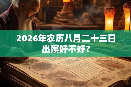 2026年农历八月二十三日出殡好不好？