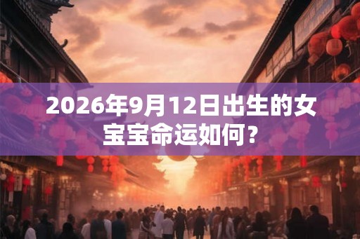 2026年9月12日出生的女宝宝命运如何？