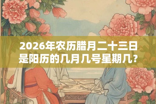2026年农历腊月二十三日是阳历的几月几号星期几？