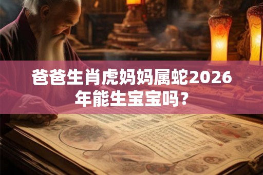 爸爸生肖虎妈妈属蛇2026年能生宝宝吗？
