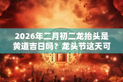 2026年二月初二龙抬头是黄道吉日吗?龙头节这天可以祭祖扫墓吗? 2026年二月初二龙抬头是黄道吉日吗?龙头节这天可以祭祖扫墓吗?