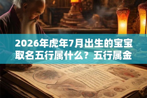 2026年虎年7月出生的宝宝取名五行属什么？五行属金起名好字推荐！