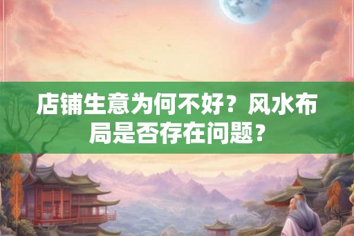 店铺生意为何不好？风水布局是否存在问题？