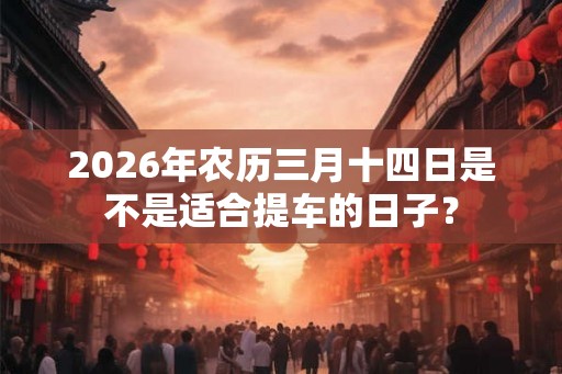 2026年农历三月十四日是不是适合提车的日子？