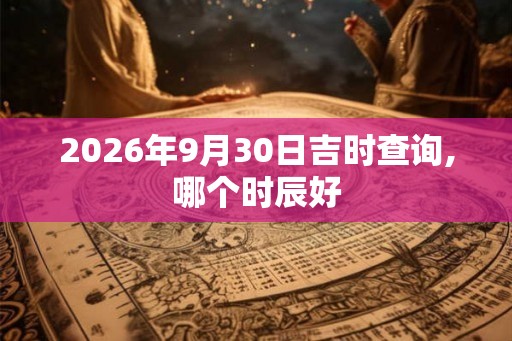 2026年9月30日吉时查询,哪个时辰好