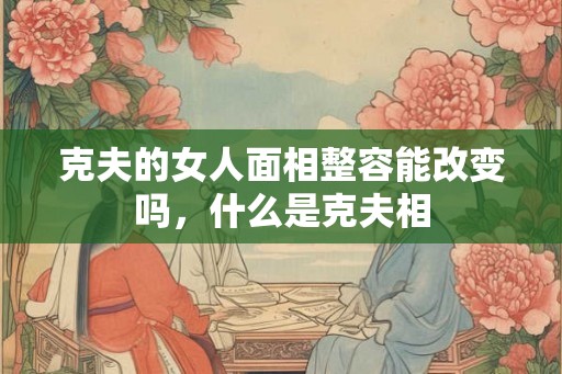 克夫的女人面相整容能改变吗，什么是克夫相