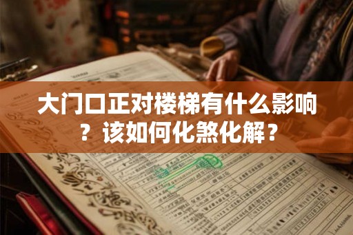大门口正对楼梯有什么影响?该如何化煞化解? 大门口正对楼梯有什么影响?该如何化煞化解?