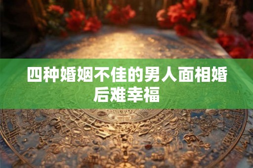 四种婚姻不佳的男人面相婚后难幸福