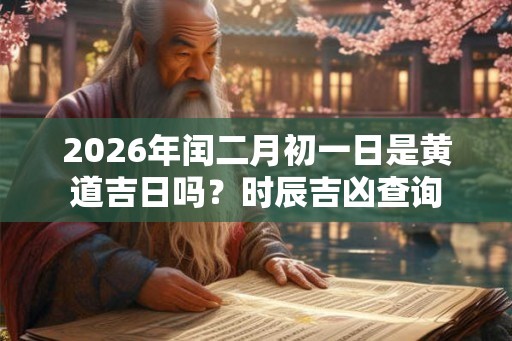 2026年闰二月初一日是黄道吉日吗？时辰吉凶查询