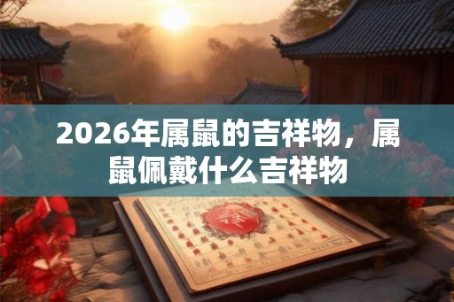 2026年属鼠的吉祥物，属鼠佩戴什么吉祥物