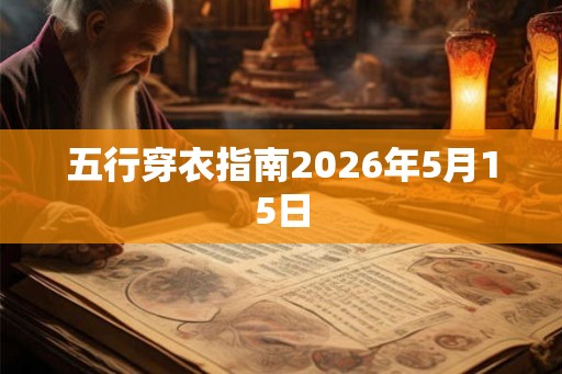 五行穿衣指南2026年5月15日